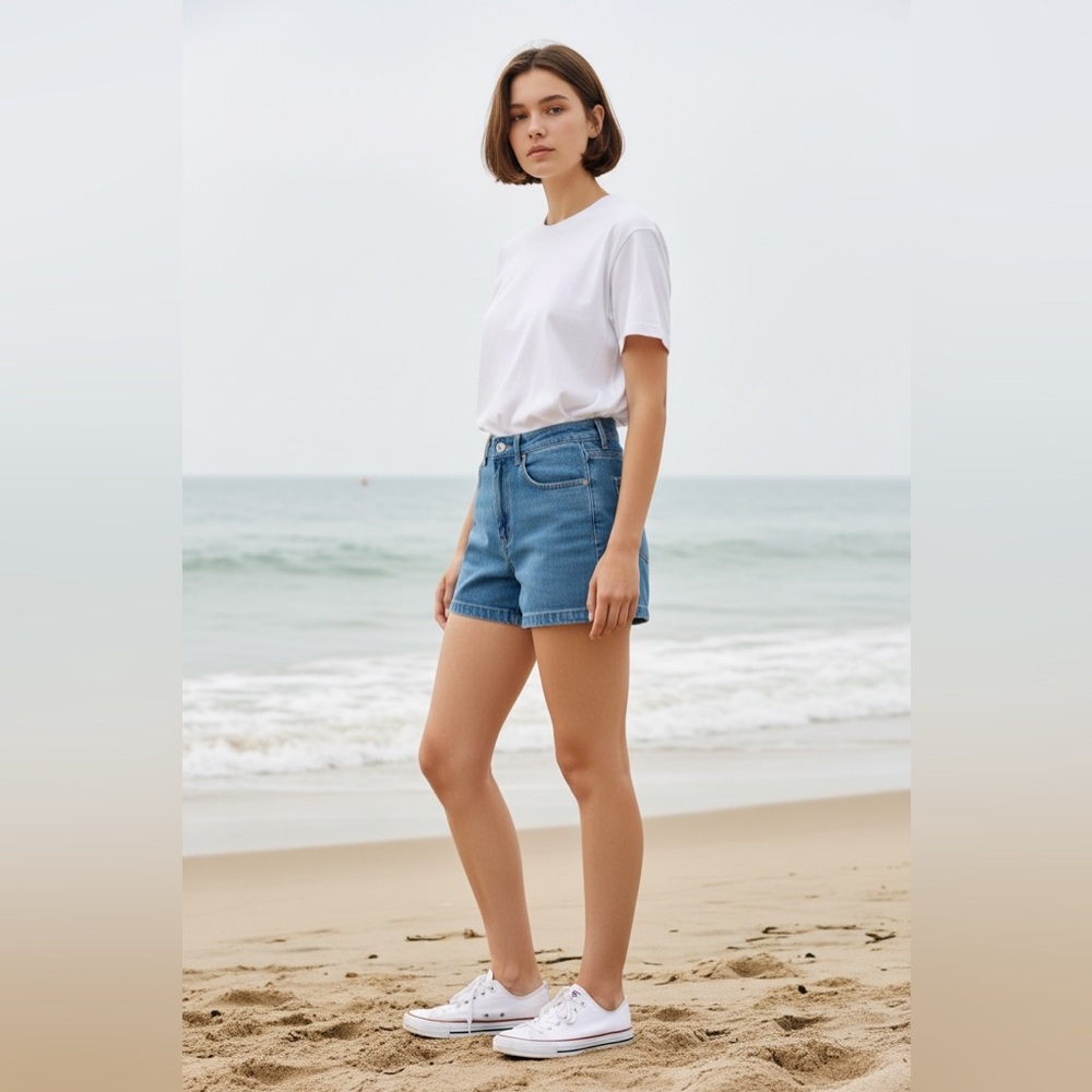 Forever 21 High-Rise Blue Denim Women’s Shorts Women’s Size 27